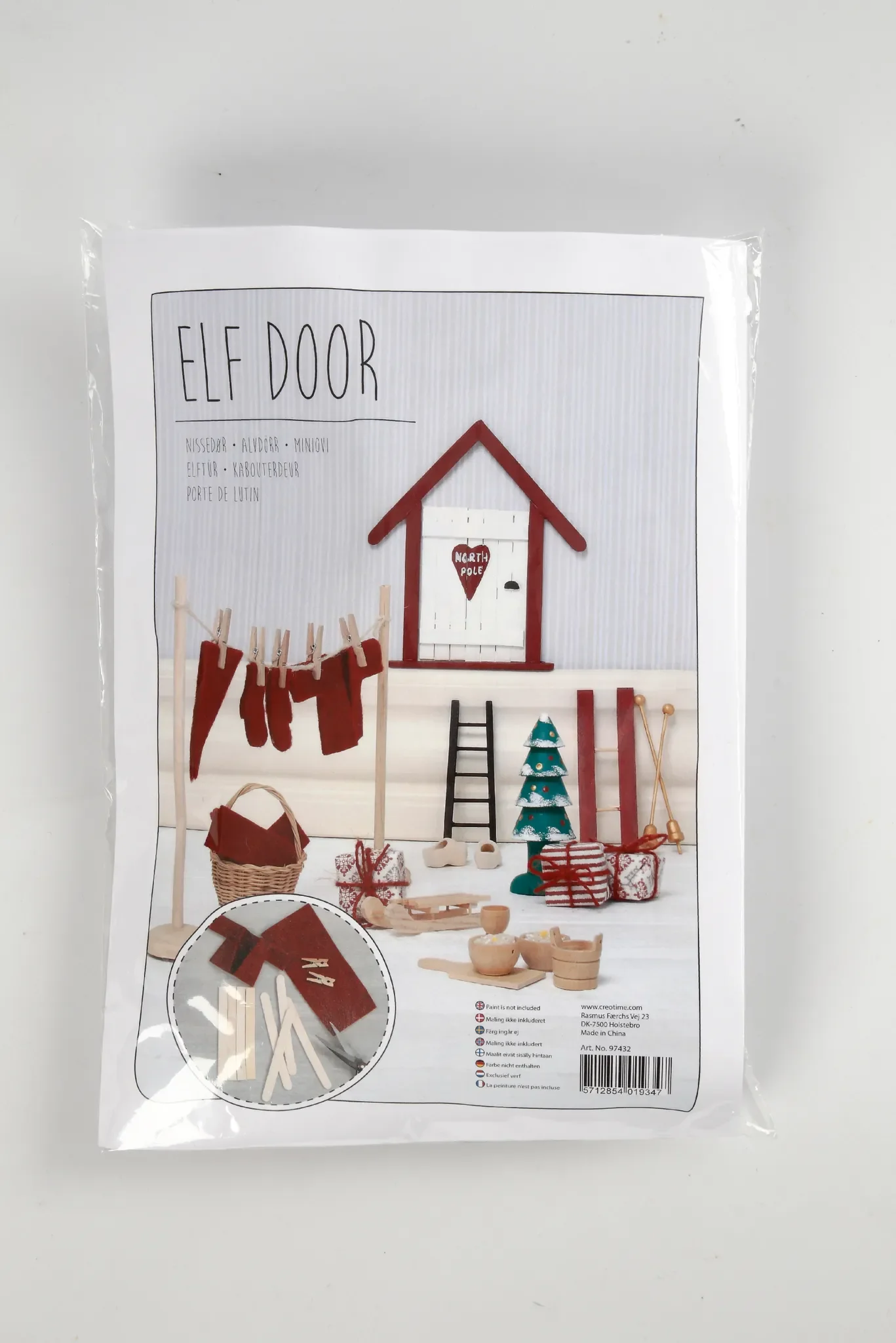 Gnome-Tür Bastelset aus Holz – Miniatur-Zubehör für Wichtelwelt